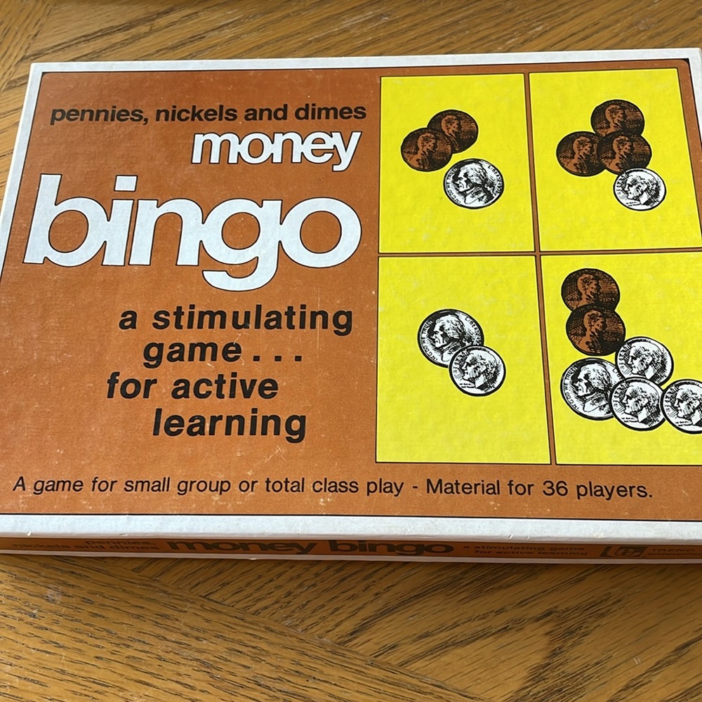 Money Bingo Game (Pennies, Nickels, and Dimes) by Trend
